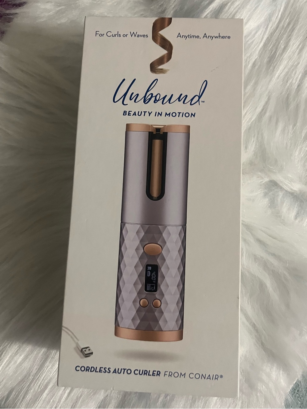 Cordless Auto Hair Curler in Rose Gold & Silver Accent